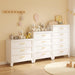 BrightWhite Tall Dresser 5 Drawer Chest 53.54Inches