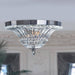 Glacier Petal Glass 2-Light Chrome Ceiling Flush Mount