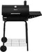 CC1624 Barrel Charcoal Grill, Large Charcoal Grill with Side & Front Shelves, 426 Sq. In. Cooking Grid, Sturdy Side Shelf with Hooks, for Outdoor Backyard and Picnics, Black