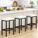 26 Inch Counter Height Bar Stools Set of 4, Fabric Barstools HBS514W-2 | White Kitchen Barstools with Metal Leg, Modern Bar Stool Chairs for Kitchen Island Counter Breakfast Bars Living Room Party