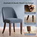 Dining Chairs Set of 4, Upholstered Wooden Kitchen Chairs, Blue