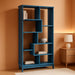 Geometrix Bookcase 72" H / 100% Solid Wood/Deep Ocean Blue Finish