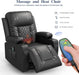 Black Swivel Recliner with Massage & Heat