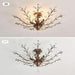 5 - Light Vintage Crystal Chandelier Modern Bronze Branche Ceiling Light Fixture Farmhouse for Kitchen Dining Room Living Room Bedroom Hallway Foyer
