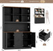 SeventyTwoInch Tall Black Bookcase With PowerOutlet System