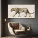 Leopard Canvas Wall Art, Neutral Textured Big Cat Art Prints, Modern Wildlife Wall Decor for Living Room Bedroom Office 20X40 Inch