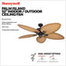 52Inch Palm Island IndoorOutdoor Ceiling Fan Bronze