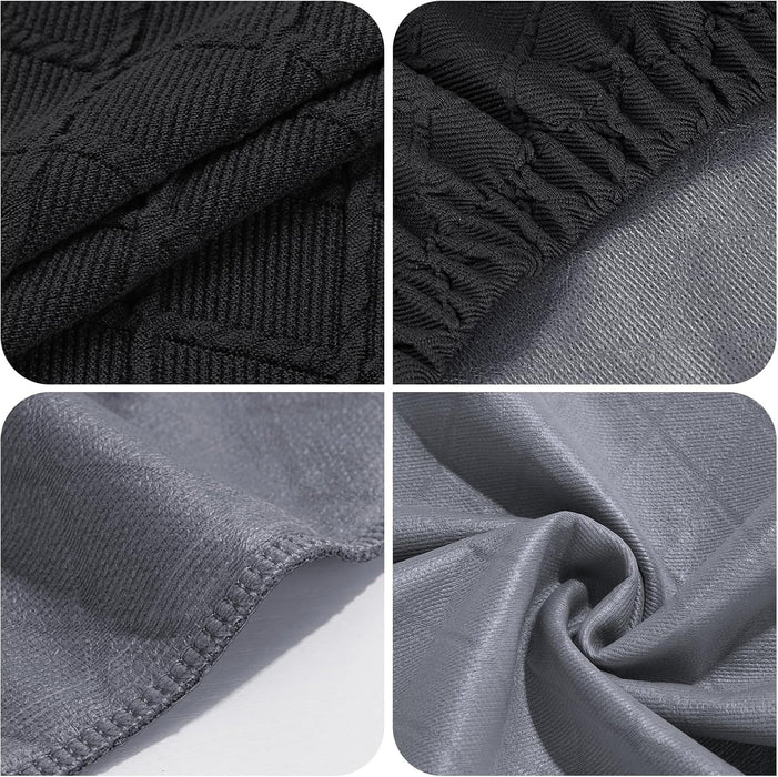 Stool Covers Rectangle - 2 Pack Stretch Waterproof Saddle Seat Cover Counter Bar Stools Bar Chairs Covers Kitchen Island Chairs Cushion Protector