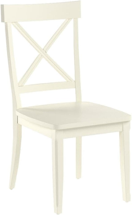 Home Styles 5177-802 Classic White Pair of Dining Chairs 18"-7/8" W, 22"-1/4" D, 38"-3/8" H