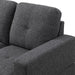 Modern Couches and Sofa, Linen Living Room Furniture Set, Sectional Couch Sofa for Living Room, 17.5'' Back Height, Black Grey(No Ottomans)