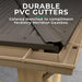 12 X 12 Meridian Gazebo Rain Gutters, Complete Gutter System with 4 down Spouts for Meridian Gazebo