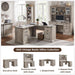 60-Inch L-Shaped Desk With Hutch LightRusticOakFinish