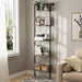 Tall Narrow Ladder Shelf Black Powdercoated Framework