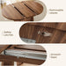 47.2"-58.7" Extendable round Dining Table for 4-6 with Storage Shelf