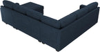 Sleeper Sectional Sofa with Pull Out Bed U Shaped Sectional Couch with Storage Chaise Velvet Sectional Sleeper Sofa Bed for Living Room, Dark Blue