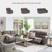 Scranto Contemporary Manual Reclining Sofa, Gray