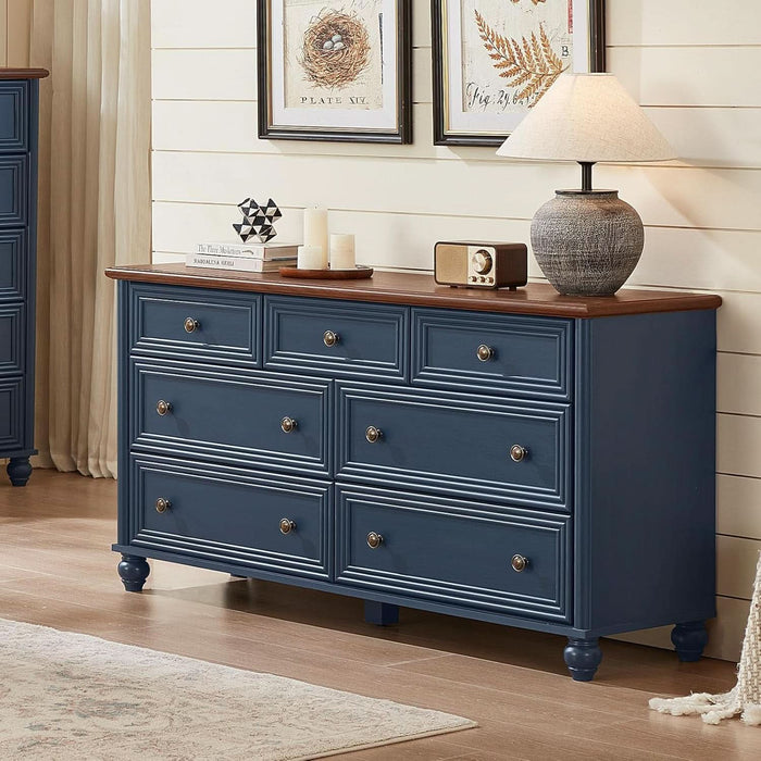 FiftyFourInch Industrial Rustic Oakwood Dresser With Drawers FiftyFourInch Industrial Rustic Oakwood Dresser With Drawers