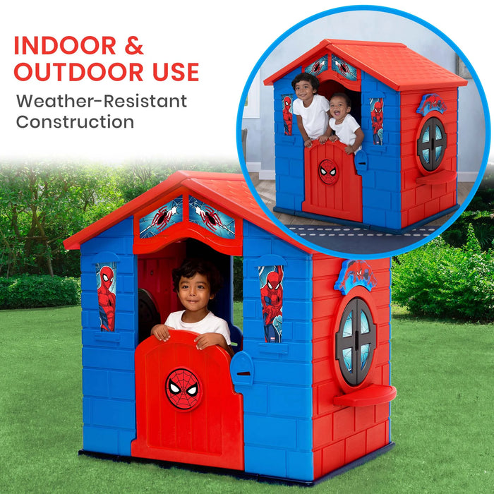 Marvel Spider-Man Plastic Indoor/Outdoor Playhouse with Easy Assembly by , Blue/Red