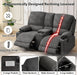 67.9" RV Loveseat Recliner Double Recliner RV Sofa, Wall Hugger Reclining RV, Manual Reclining Sofa, RV Theater Seats, Home Theater Seating, RV Theater Seating, RV Furniture, Dark Gray