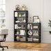 5 Tier Bookshelf, 55"Metal Display Book Shelf, Adjustable Bookcase | Black Bookshelf, Modern Utility Shelf, Tall Storage Shelves, Open Book Case for Office, Living Room, Kitchen, Study Room-23"W