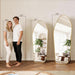 67" X 24" Irregular Full Length Mirror with Stand Gold