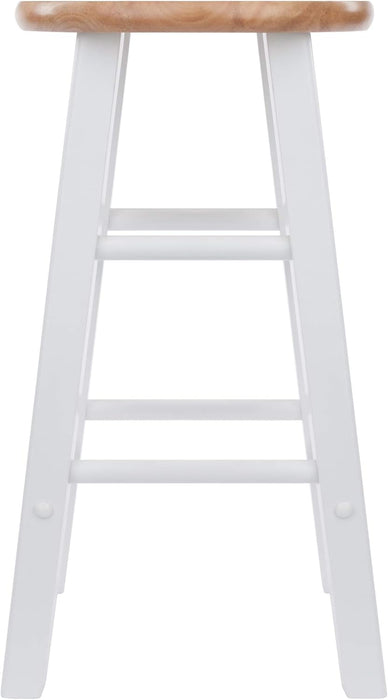 Element Counter Stools, Natural & White, 24", 2 Piece Set