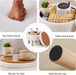 Storage Ottoman, Modern round Footrest with Soft Padded Seat, Teddy Velvet Footstool with Wood Legs, Accent Small Table or Plant Stand for Hallway, Living Room (Cream)
