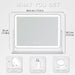 Vanity Mirror with Lights, 13.5" X 17.4" Makeup Mirror with Lights, Three Color Lighting Modes, and 5X Magnification Mirror, Smart Touch Control, 360°Rotation (White,Gift Box)