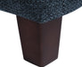 Square Tufted Storage Ottoman - Textured Navy, Small