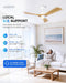 52'' Coastal Grade White Ceiling Fan with Light and Remote, Corrosion Resistant Indoor Outdoor Fan, Quiet Reversible Motor, 3CCT Dimmable LED, ABS Blade Fan for Living Room, Patio, ZCCF08WY-52