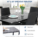 Dining Table Set Dining Room Table Set for Small Spaces Kitchen Table and Chairs for 4 Table with Chairs Home Furniture Rectangular Modern (Black Marble)