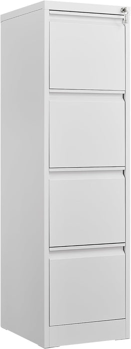 4 Drawer File Cabinet with Lock Steel Vertical Filing Cabinet