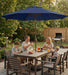 10FT Patio Umbrella, Outdoor Umbrella with Push Button Tilt and Crank, 8 Sturdy Ribs, UV Protection & Waterproof Market Umbrella for Pool, Backyard, Beach,Deck