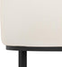 Counter Height Bar Stools Set of 3, Modern Barrel Counter Stools with Backrest and Arms, Black Metal Frames, Linen Fabric Upholstered Accent Barstools for Kitchen Island, Beige