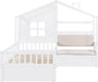White Kids Twin Montessori PlatformBed Frame Collection
