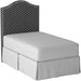 Mercer Collection Connie Black and White Lattice Silver Nailhead Headboard (Twin)