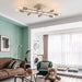 Brushed Nickel 8Light Semi Flush Ceiling Chandelier