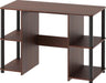 38 - Inch Home Office Wood Desk with Double Sided Shelves, Cherry - ShipItFurniture