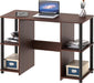 38 - Inch Home Office Wood Desk with Double Sided Shelves, Cherry - ShipItFurniture