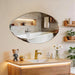 Irregular Wall Mirror,27X18 Asymmetrical Frameless Bathroom Mirror