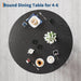 47" round Dining Table for 4-6, Farmhouse Wood Kitchen Table
