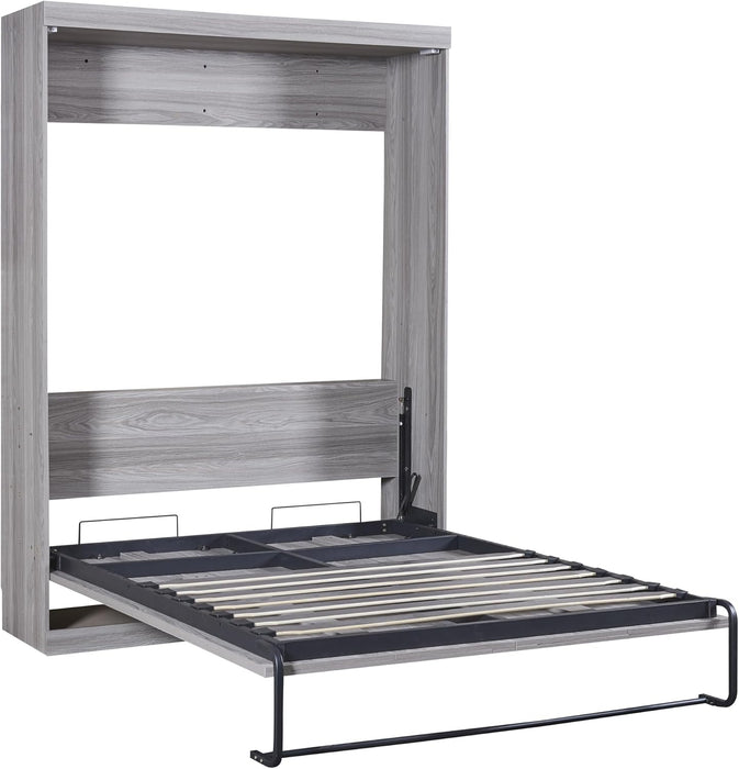 Full Size Murphy Cabinet Bed GrayMatteWalnutFinish