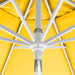 12-Year-Non-Fading, 9Ft Premium Sunbrella Patio Umbrella, Hand-Crank, Button-Tilt, White Frame, Sunflower Yellow Fabric