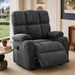 Power Recliner Chair for Adults, Electric Recliner for Living Room, Zero-Gravity Single Reclining Armchair with USB Port, Side Pockets, Cup Holders, Chenille, Dark Gray