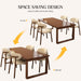 Kitchen Dining Chairs Set of 4 Modern Upholstered Leather Farmhouse Dining Room Chair, Walnut/Beige