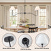FiftyFiveInch MatteBlack DualHead Linear Chandelier
