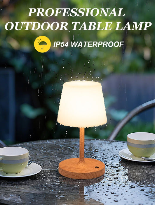 Cordless Shower Lamp Waterproof, Cordless Lamp with 4000Mah Battery, Rechargeable Table Lamp, Touch Dimmable Desk Light for Outdoor, Kitchen, Bathroom, Camping, Patio, IP54