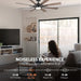 Black 60 Inch Farmhouse Ceiling Fan With Controllers