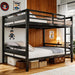 Full Over Full IndustrialGrade StainlessSteel Bunk Bed