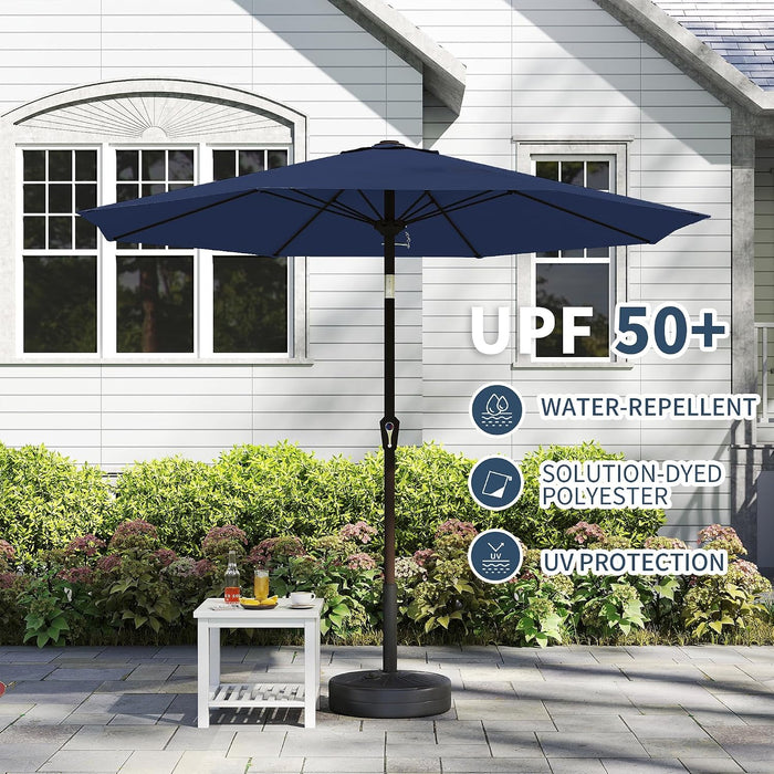 Patiokingdom 11FT Patio Umbrella,Outdoor Market Table Umbrella with Push Button Tilt and Crank,8 Sturdy Fiberglass Ribs,Uv Protection for Pool,Backyard,Garden,Deck